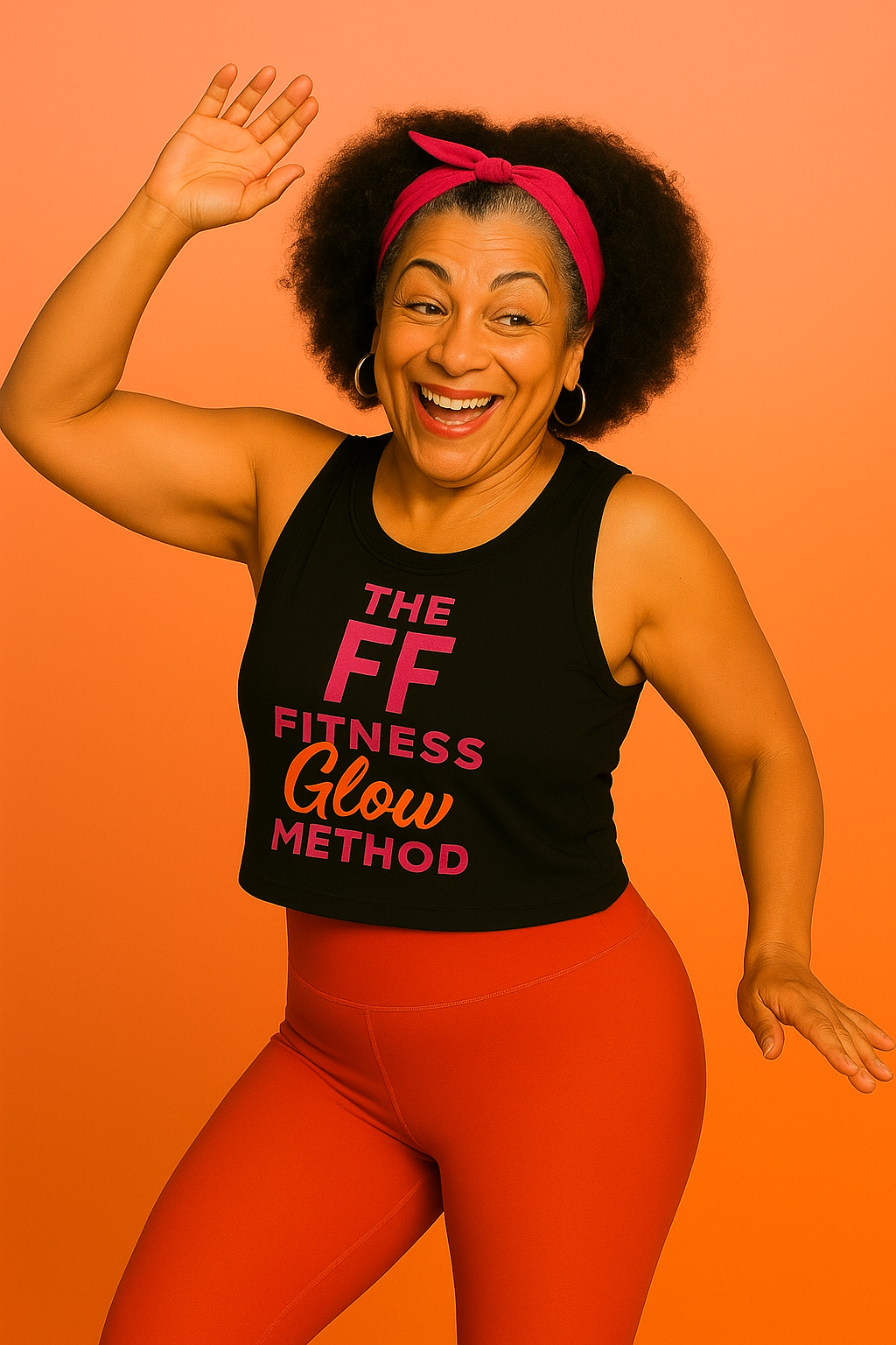 Lady FemFearless smiling and welcoming you to the Fitness Glow Method.